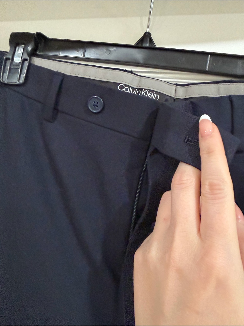 Calvin Klein Men's Dark Navy Dress Pants - Picture 6 of 10